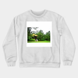 zen park in houston magical landscape collage photograph Crewneck Sweatshirt